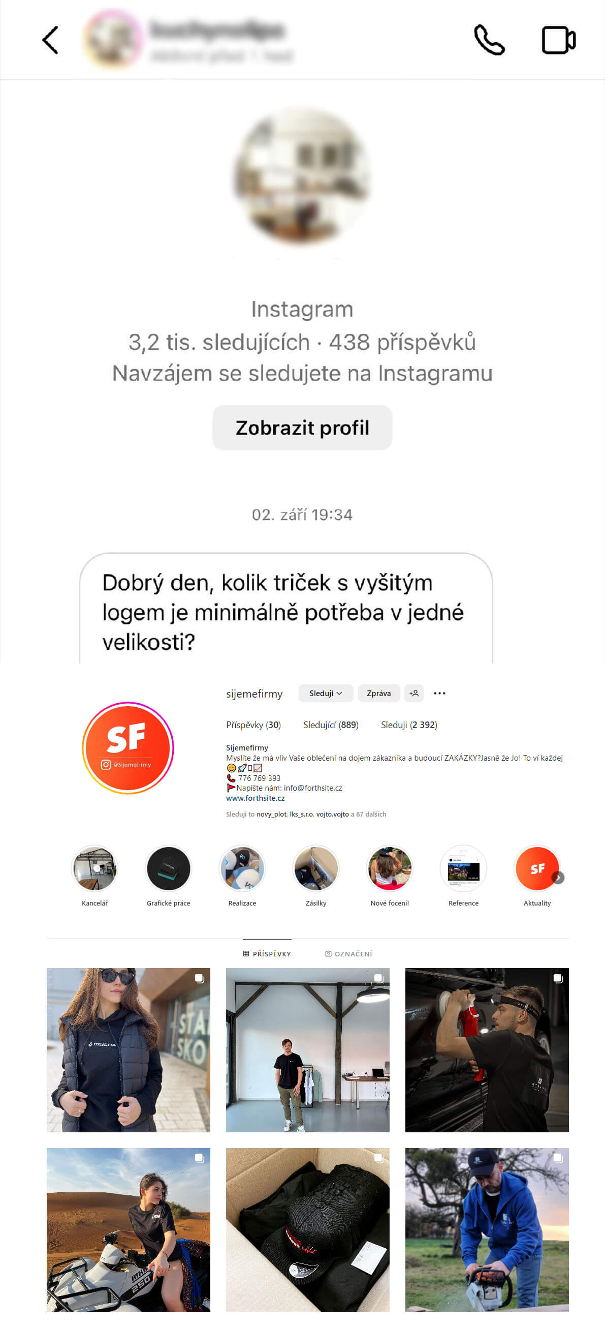 Příchozí objednávka